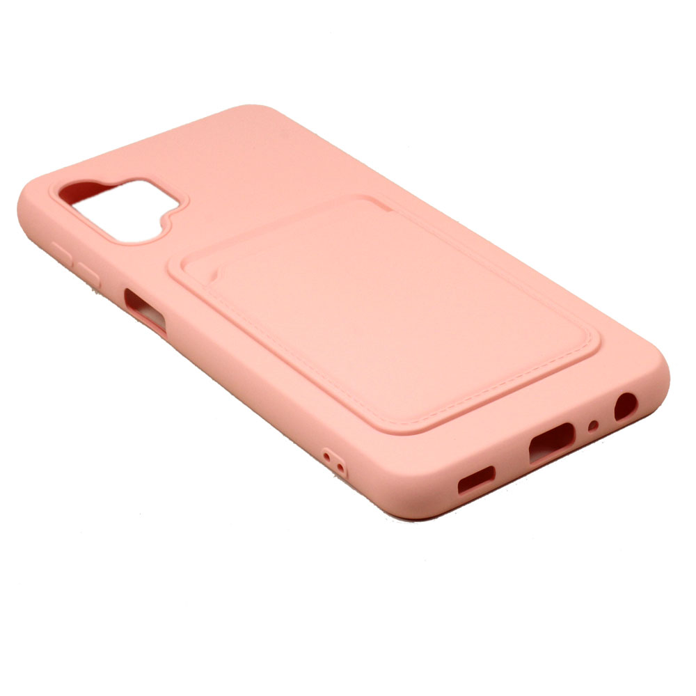 Slim TPU Soft Card Slot Holder Sleeve Case Cover for Samsung Galaxy A32 5G (Pink)